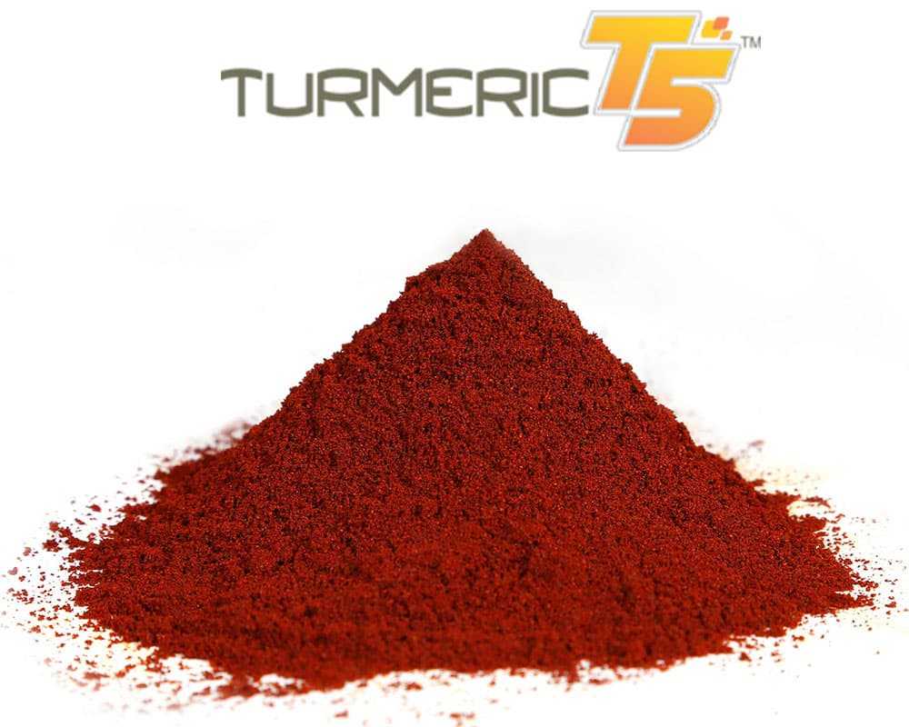 Turmeric T5™ powder with its destinctive red colour